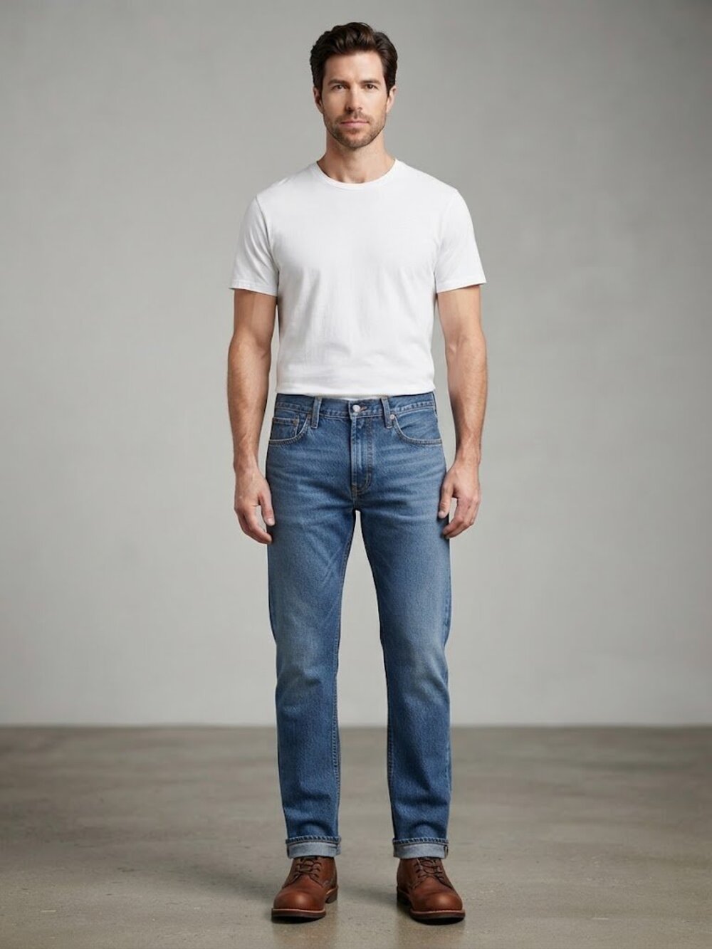 Levi’s 505 Regular Fit Straight Leg Jeans 38x30 Medium Wash
